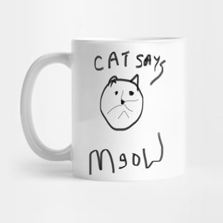 Cat says meow Mug